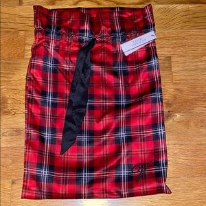 New! Victoria’s Secret red plaid satin bag